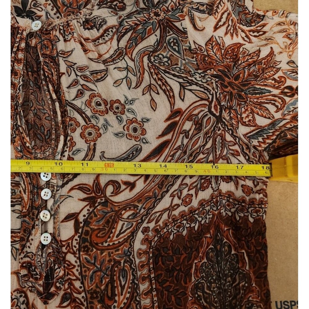 Zara Womes Paisley Print Maxi Dress Size XS Boho! Festival! - Picture 8 of 8